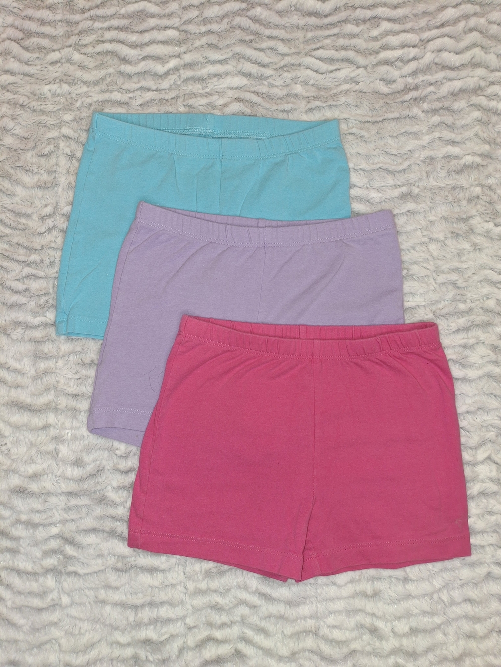 The Children's Place Girls Cartwheel Shorts in Teal, Lavender & Pink Sz 7/8